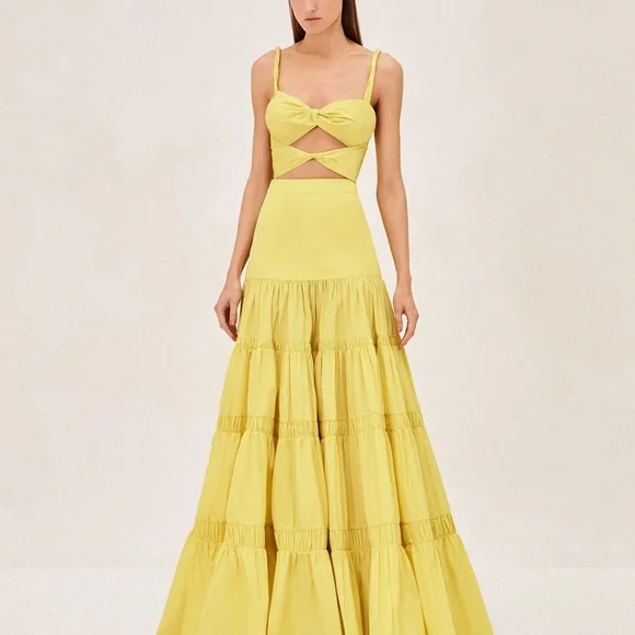 alexis gold maxi dress Alexis Sunniva Dress Brown / M main image 0